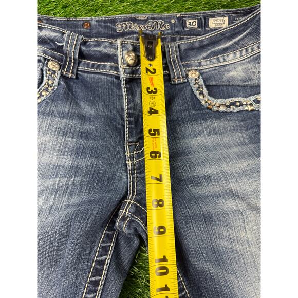 Miss Me Distressed Blue Boot Cut Jeans - Picture 12 of 13